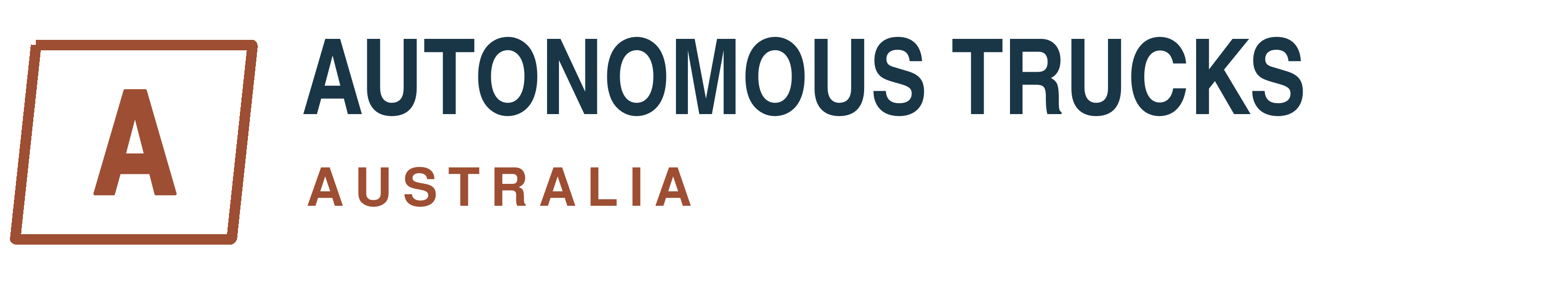 Autonomous Trucks Australia logo with centred boxed A mark